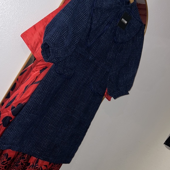 stylewe elegant crew neck bow dress - Picture 7 of 9